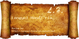 Lengyel Honória névjegykártya